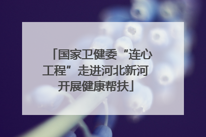 国家卫健委“连心工程”走进河北新河开展健康帮扶