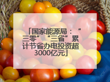 国家能源局：“三零”“三省”累计节省办电投资超3000亿元