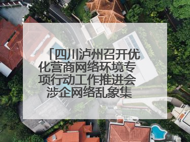 四川泸州召开优化营商网络环境专项行动工作推进会 涉企网络乱象集中整治初见成效