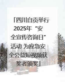 四川自贡举行2025年“安全宣传咨询日”活动 为应急安全公益短视频获奖者颁奖