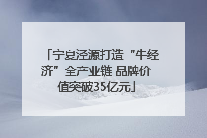 宁夏泾源打造“牛经济”全产业链 品牌价值突破35亿元