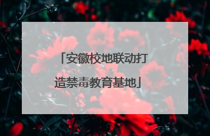 安徽校地联动打造禁毒教育基地