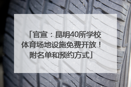 官宣：昆明40所学校体育场地设施免费开放！附名单和预约方式