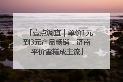 壹点调查｜单价1元到3元产品畅销，济南平价雪糕成主流
