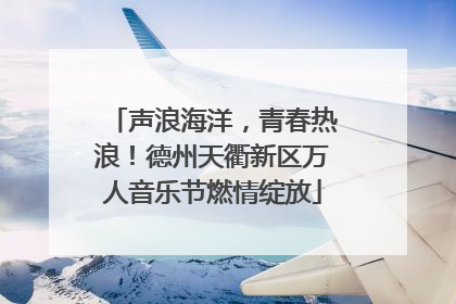 声浪海洋，青春热浪！德州天衢新区万人音乐节燃情绽放