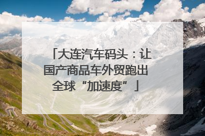 大连汽车码头：让国产商品车外贸跑出全球“加速度”