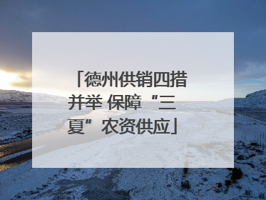德州供销四措并举 保障“三夏”农资供应