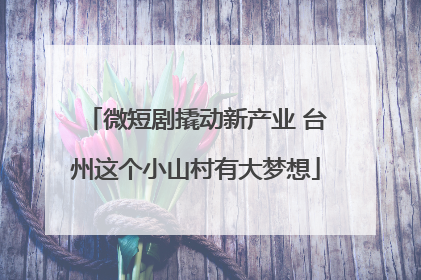 微短剧撬动新产业 台州这个小山村有大梦想