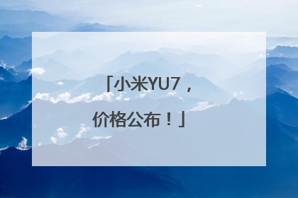小米YU7，价格公布！