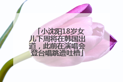 小沈阳18岁女儿下周将在韩国出道，此前在演唱会登台唱跳遭吐槽