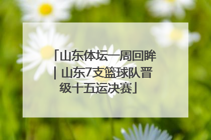 山东体坛一周回眸｜山东7支篮球队晋级十五运决赛