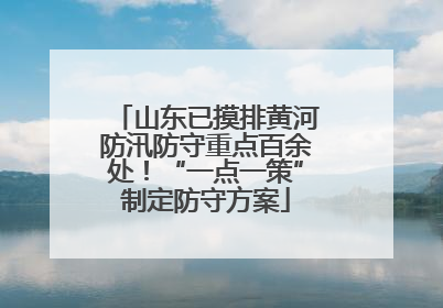 山东已摸排黄河防汛防守重点百余处！“一点一策”制定防守方案
