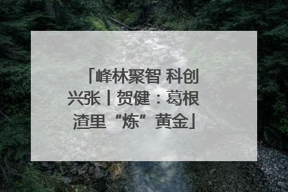峰林聚智 科创兴张丨贺健：葛根渣里“炼”黄金