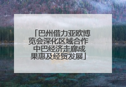 巴州借力亚欧博览会深化区域合作 中巴经济走廊成果惠及经贸发展
