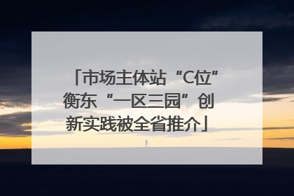 市场主体站“C位” 衡东“一区三园”创新实践被全省推介