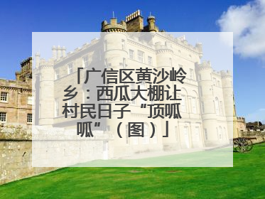 广信区黄沙岭乡：西瓜大棚让村民日子“顶呱呱”（图）