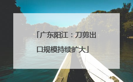 广东阳江：刀剪出口规模持续扩大