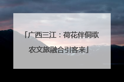 广西三江：荷花伴侗歌 农文旅融合引客来