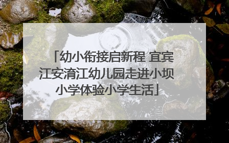 幼小衔接启新程 宜宾江安淯江幼儿园走进小坝小学体验小学生活
