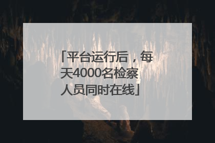 平台运行后，每天4000名检察人员同时在线