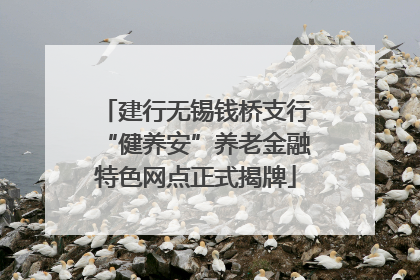 建行无锡钱桥支行“健养安”养老金融特色网点正式揭牌