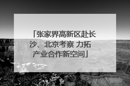 张家界高新区赴长沙、北京考察 力拓产业合作新空间