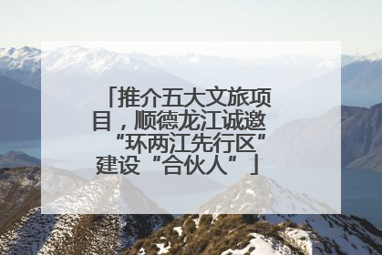 推介五大文旅项目，顺德龙江诚邀“环两江先行区”建设“合伙人”