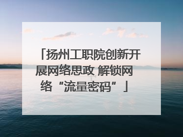 扬州工职院创新开展网络思政 解锁网络“流量密码”