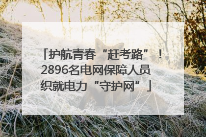 护航青春“赶考路”！2896名电网保障人员织就电力“守护网”