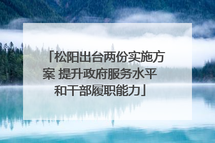 松阳出台两份实施方案 提升政府服务水平和干部履职能力