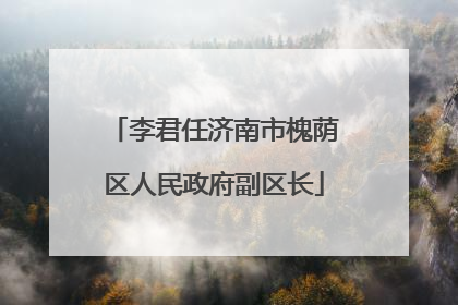 李君任济南市槐荫区人民政府副区长