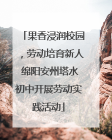 果香浸润校园，劳动培育新人 绵阳安州塔水初中开展劳动实践活动