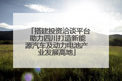 搭建投资洽谈平台 助力四川打造新能源汽车及动力电池产业发展高地
