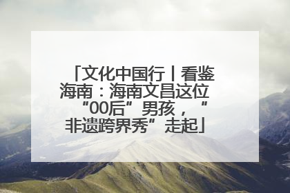 文化中国行丨看鉴海南：海南文昌这位“00后”男孩，“非遗跨界秀”走起