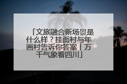 文旅融合新场景是什么样？挂面村与年画村告诉你答案丨万千气象看四川