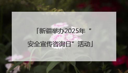 新疆举办2025年“安全宣传咨询日”活动