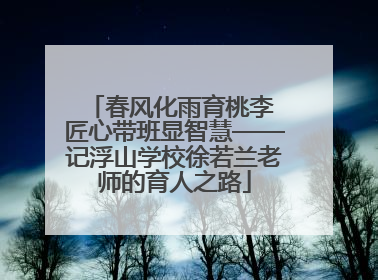 春风化雨育桃李 匠心带班显智慧——记浮山学校徐若兰老师的育人之路