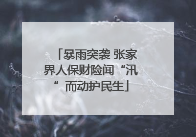 暴雨突袭 张家界人保财险闻“汛”而动护民生