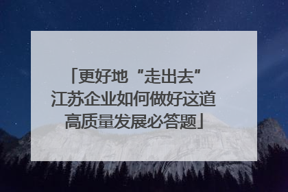 更好地“走出去” 江苏企业如何做好这道高质量发展必答题