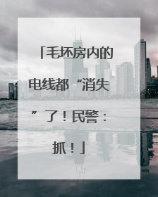 毛坯房内的电线都“消失”了！民警：抓！