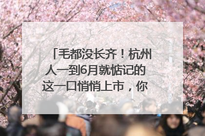 毛都没长齐！杭州人一到6月就惦记的这一口悄悄上市，你打算尝鲜吗？
