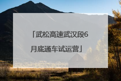 武松高速武汉段6月底通车试运营