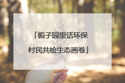 栀子园里话环保 村民共绘生态画卷
