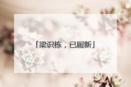 梁识栋，已履新