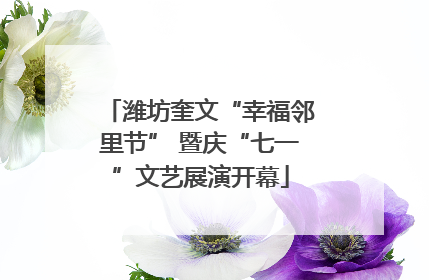潍坊奎文“幸福邻里节” 暨庆“七一”文艺展演开幕