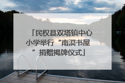 民权县双塔镇中心小学举行“南溟书屋”捐赠揭牌仪式