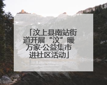 汶上县南站街道开展“汶”暖万家·公益集市进社区活动