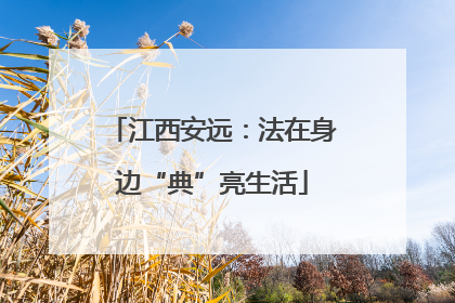 江西安远：法在身边“典”亮生活