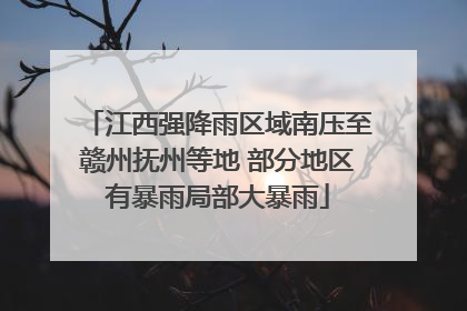江西强降雨区域南压至赣州抚州等地 部分地区有暴雨局部大暴雨