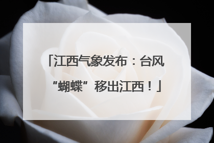 江西气象发布：台风“蝴蝶”移出江西！